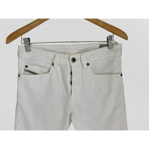 Diesel Industry BUSTER White Denim Slim Tapered Jeans Size 29/30 Mens - Picture 2 of 12